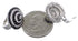 Sterling Silver Black And White Cubic Zirconia Post Earrings AS55260